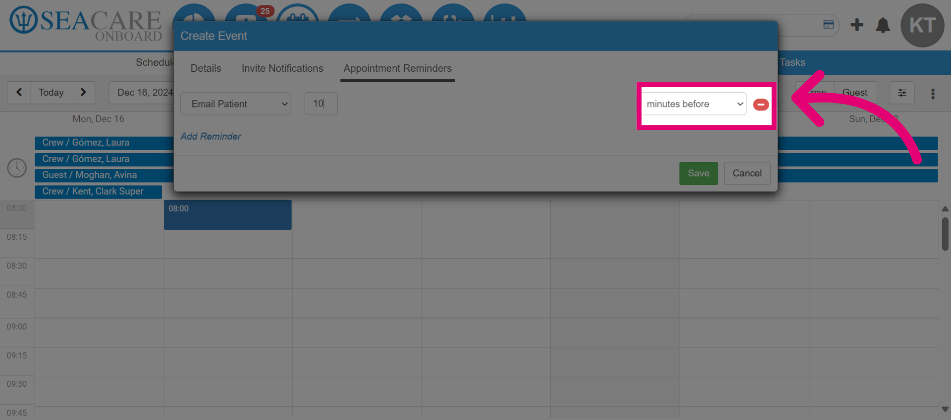 Select the time before value