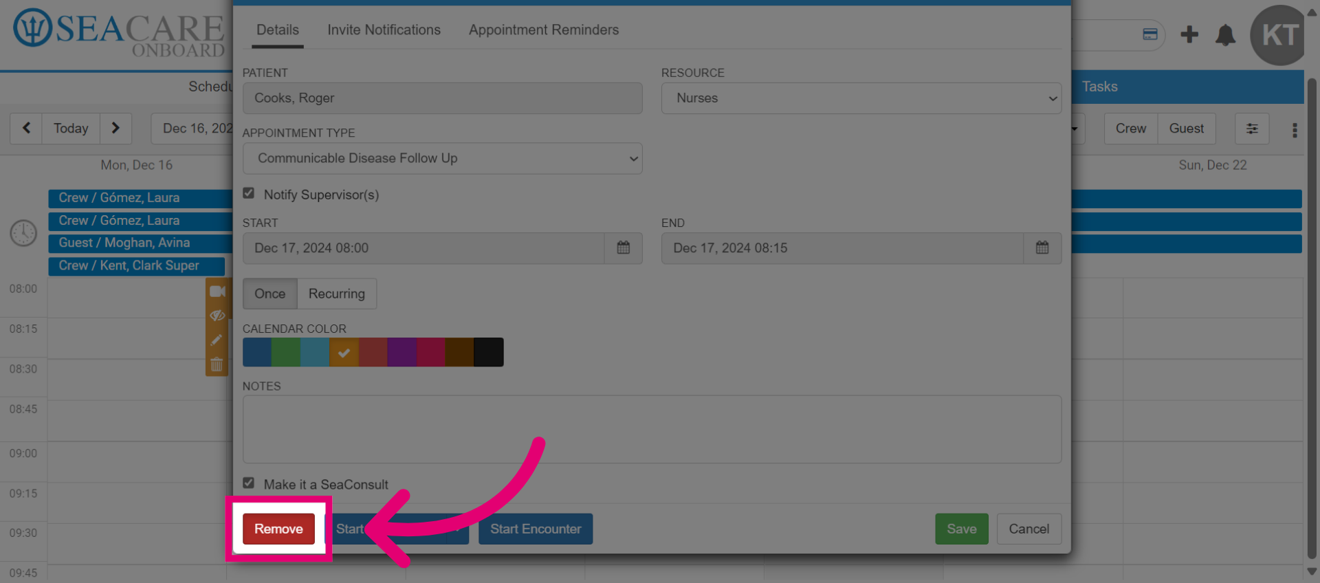 Select 'Remove'
