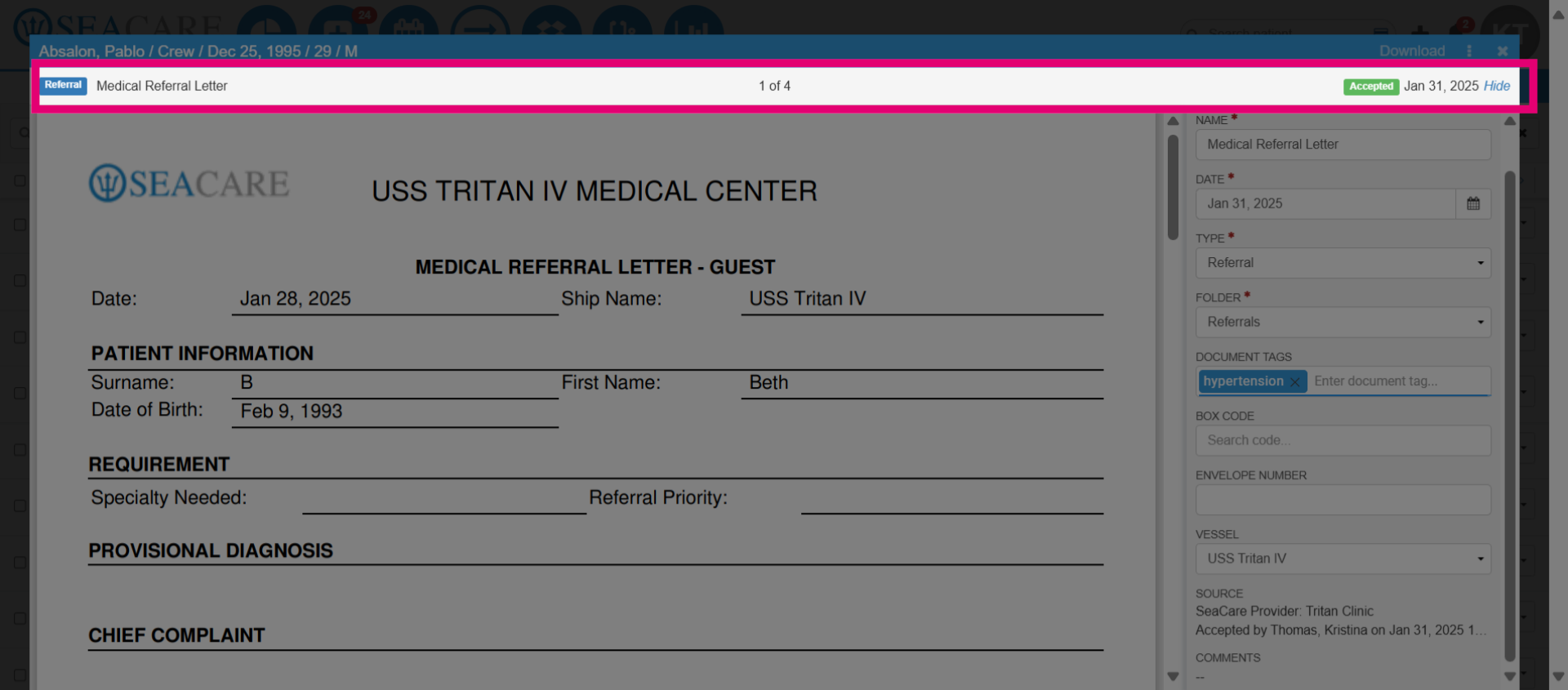 Document Status is Updated