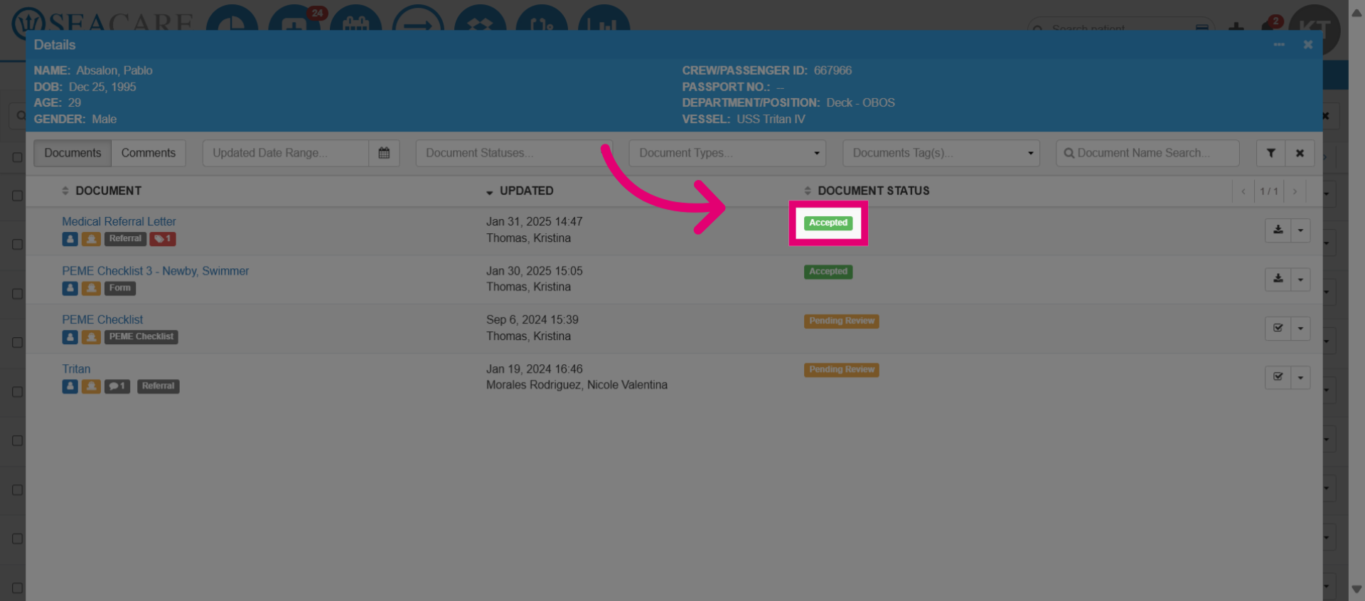 Click 'Accepted'