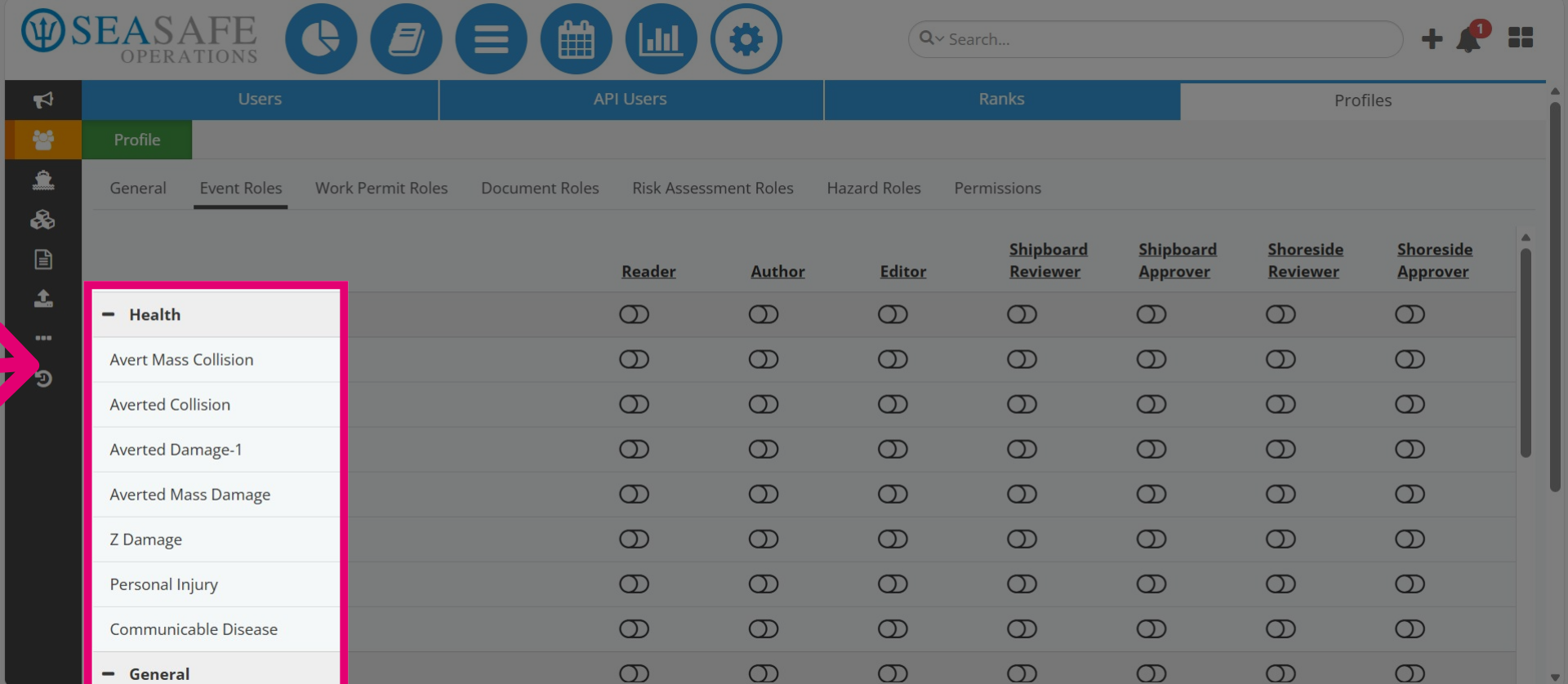 Assign a Role Per Type