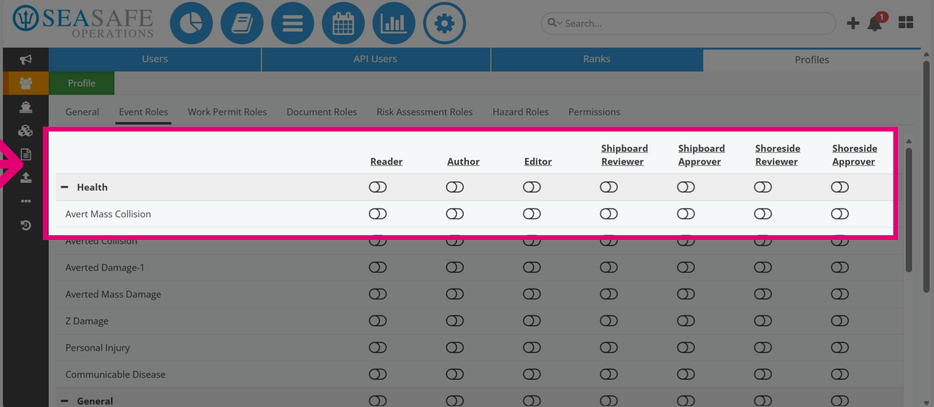 Assign Roles Per Type