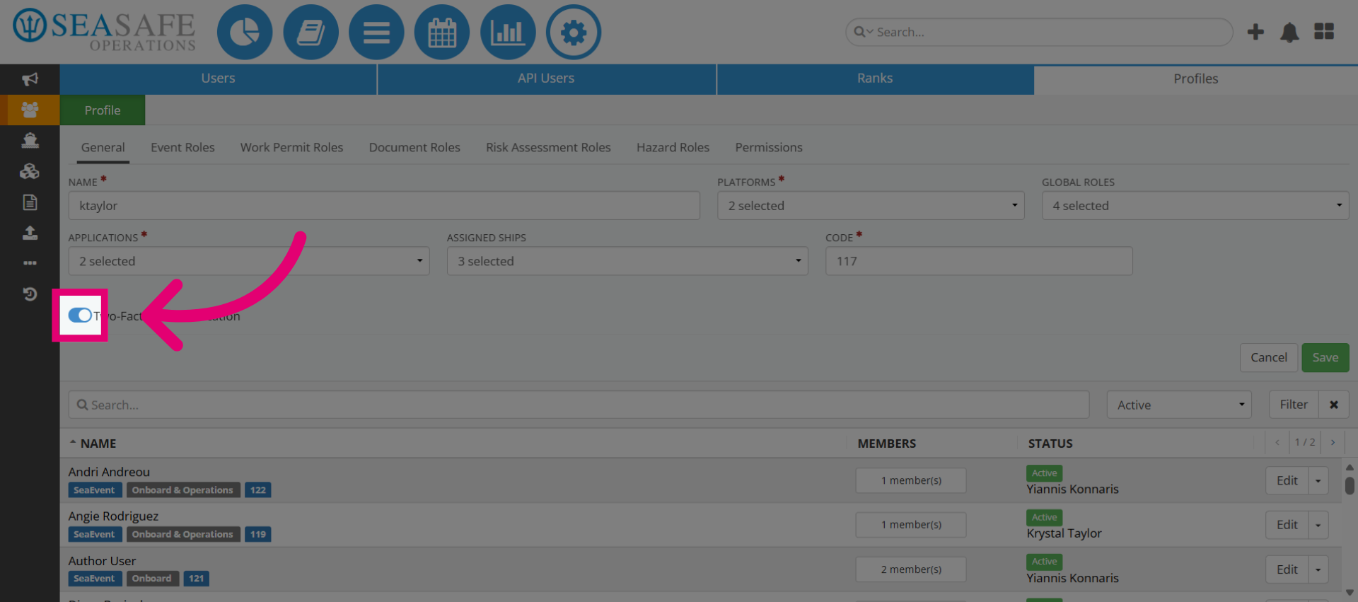 Enable Two-Factor Authentication
