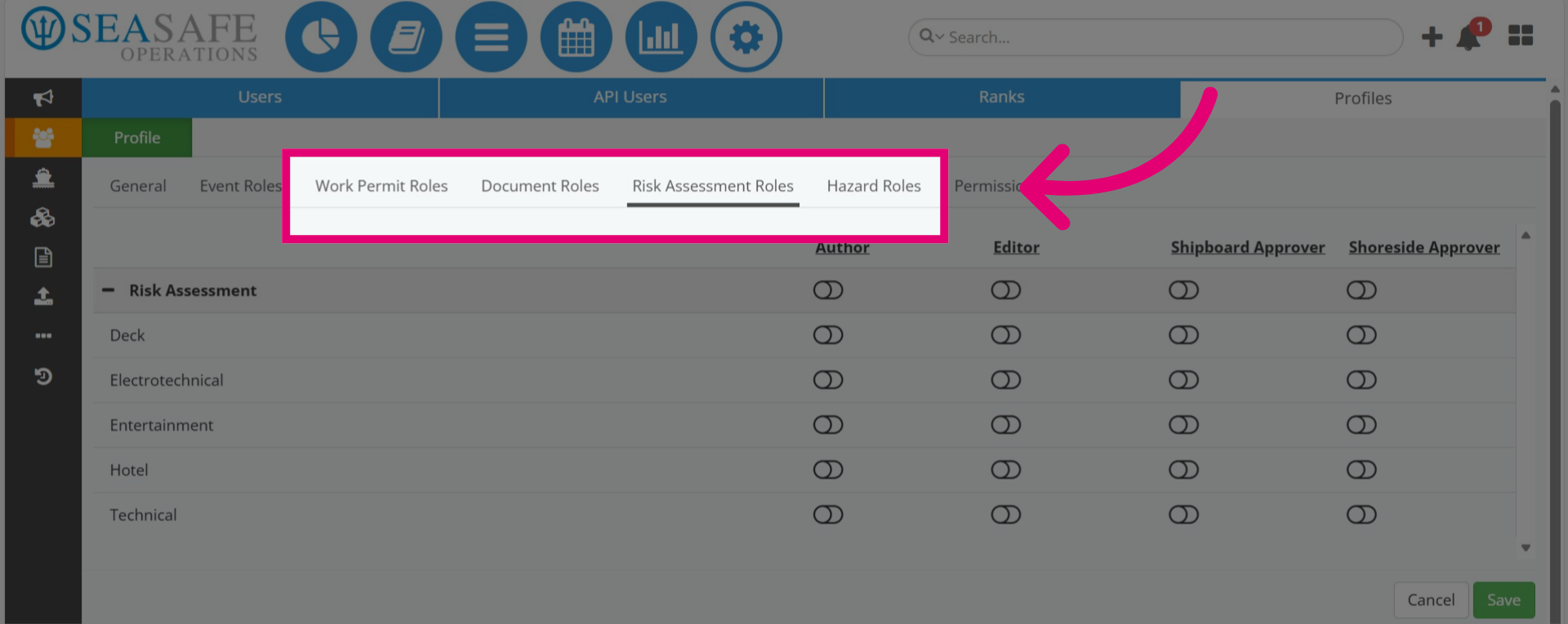Enable Roles for Other Reports