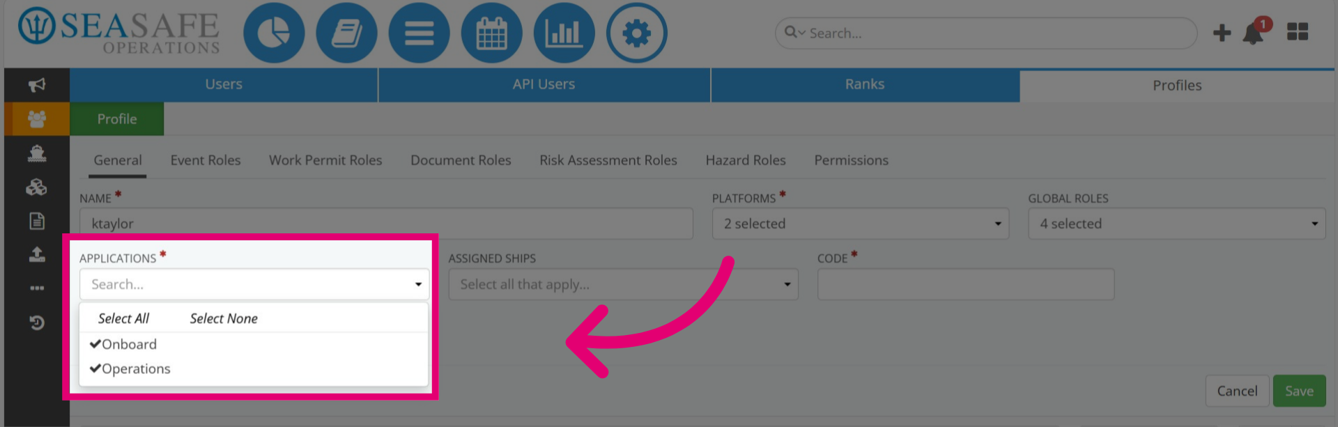 Select the Application(s)