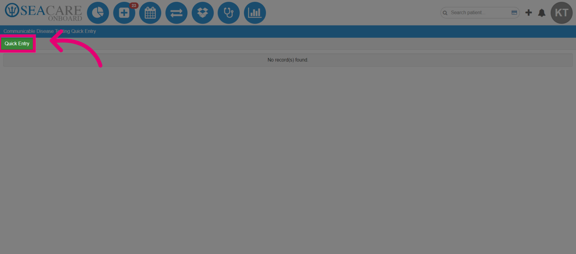 Click 'Quick Entry'