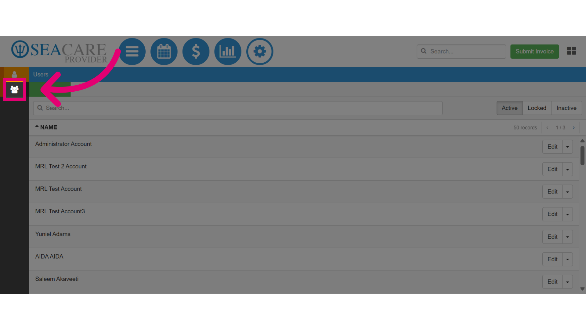 Select the 'Group' module