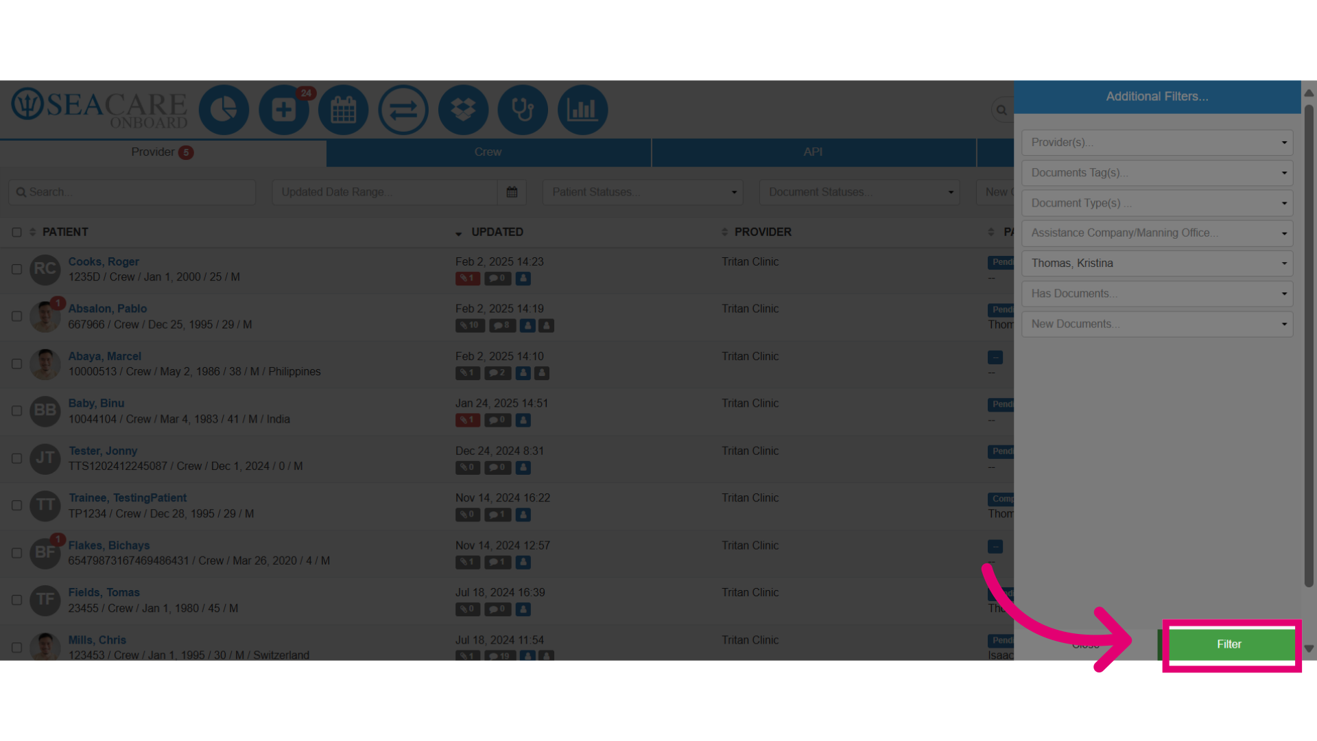 Select 'Filter'