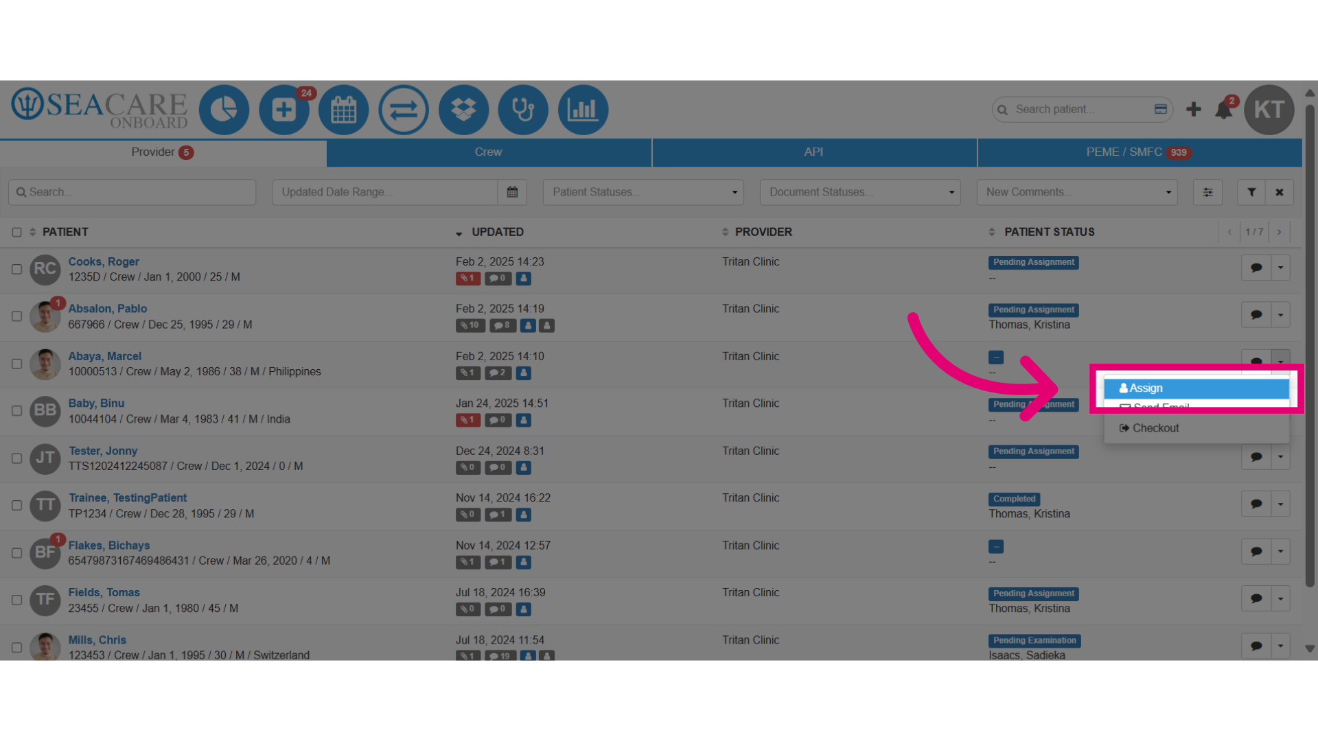 Select 'Assign'