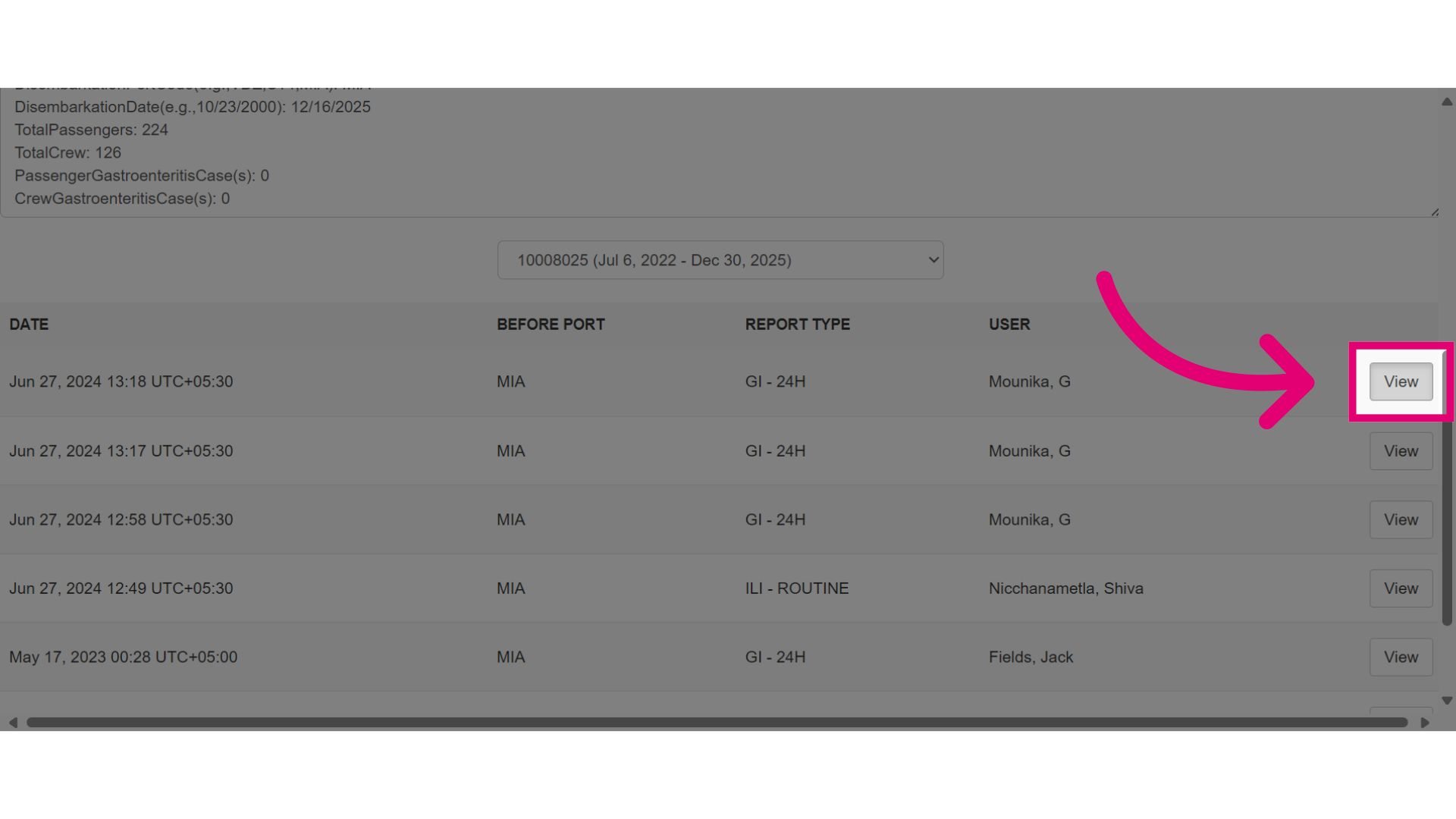 Select 'View'