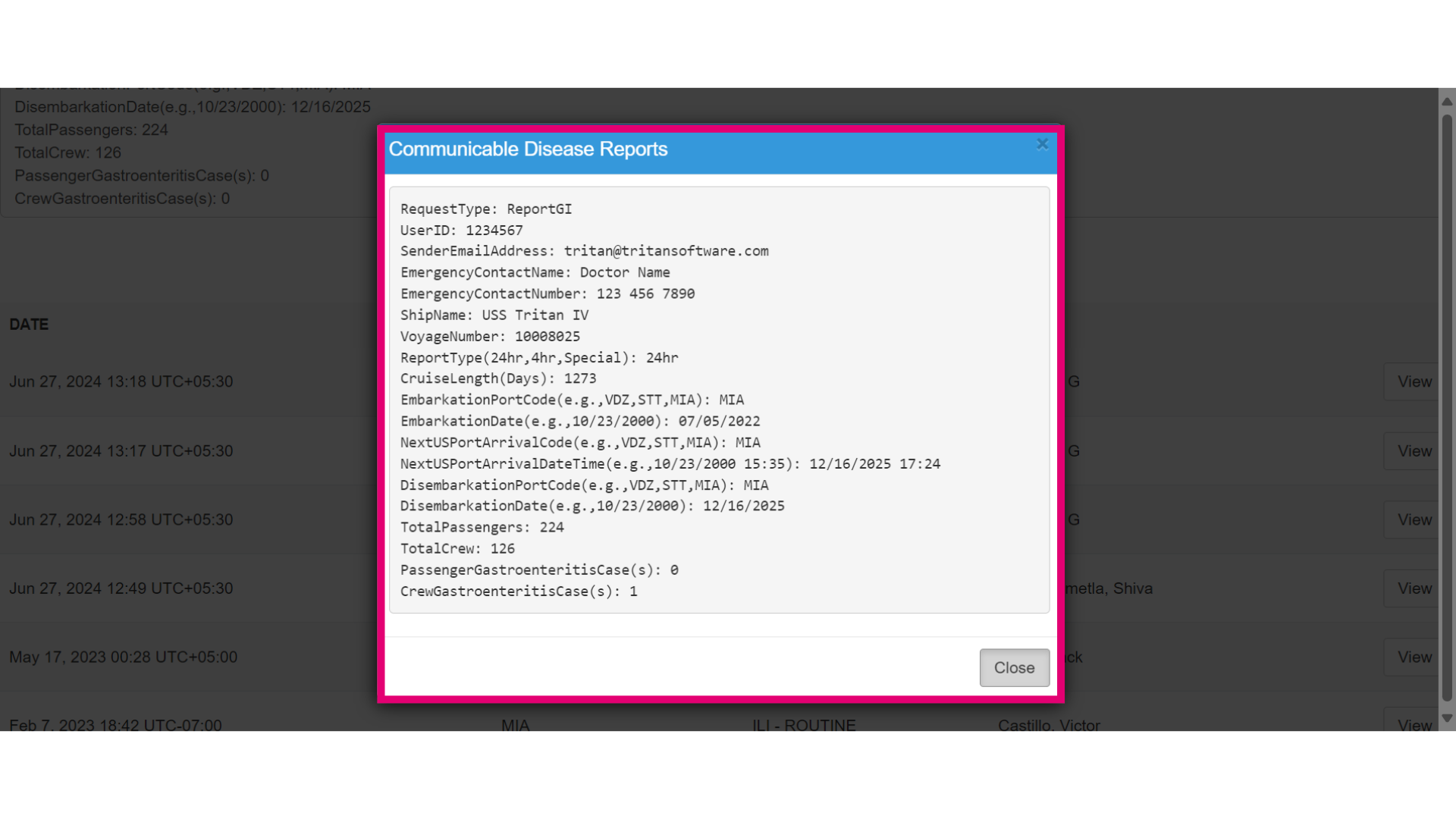 View report details