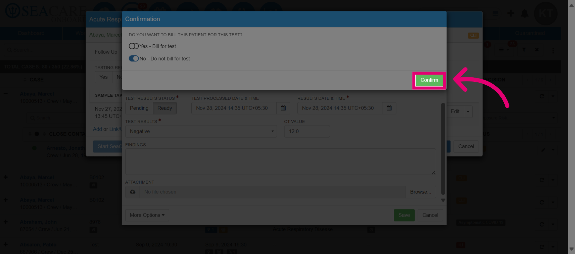 Click 'Confirm'