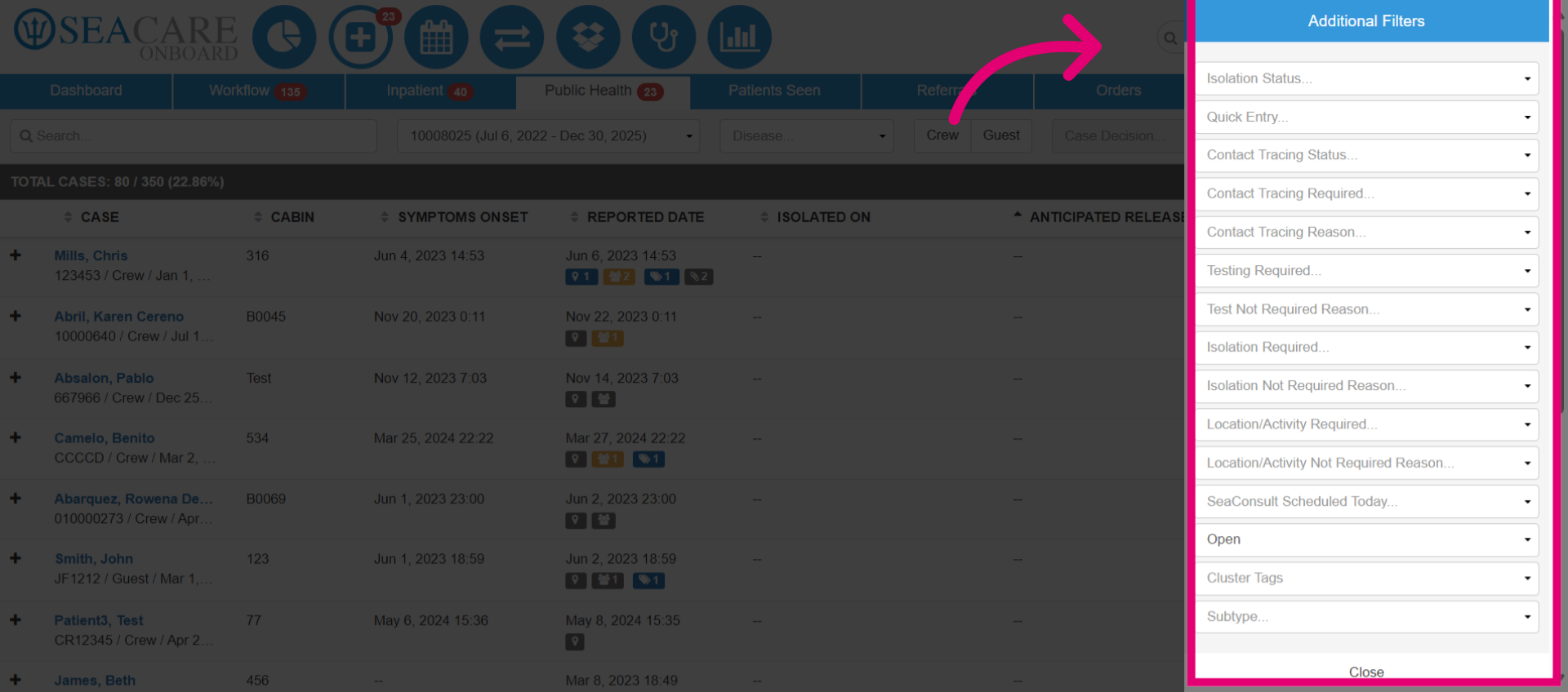 Choose 'Additional Filters'