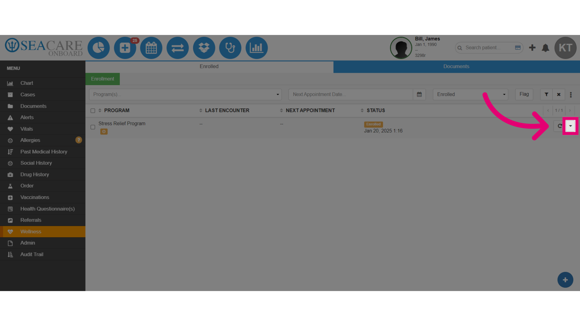 Select the Actions dropdown menu