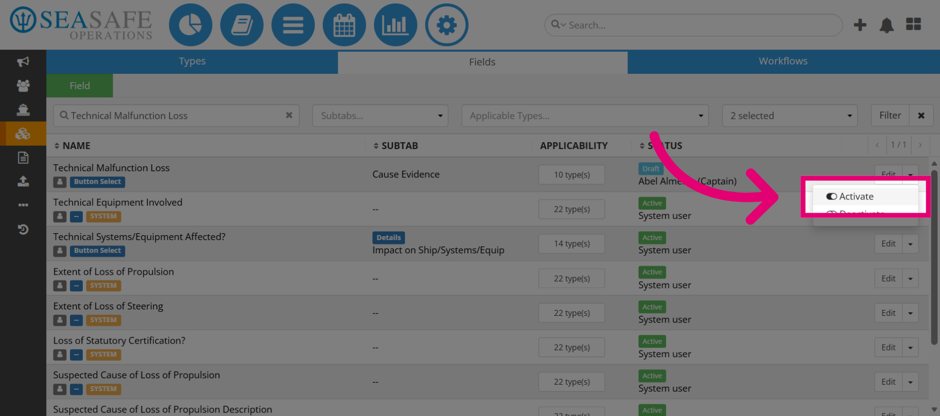 Click Activate Option