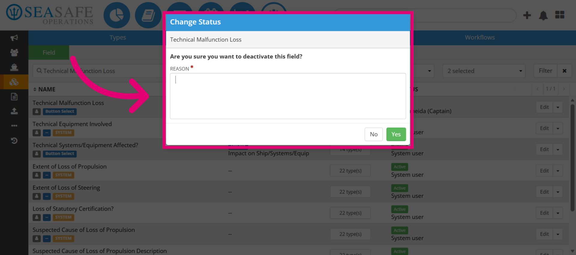Add a Deactivation Reason