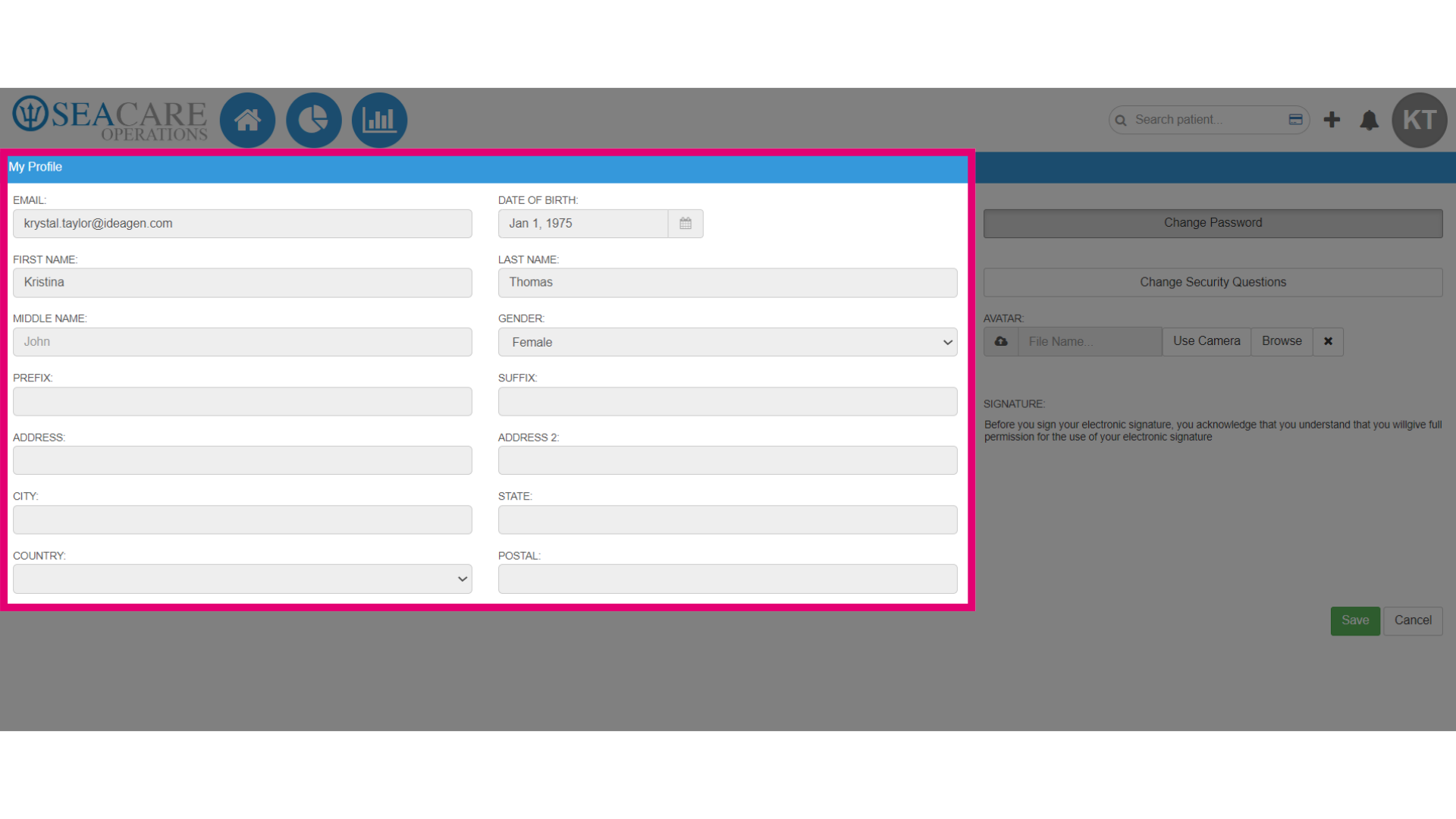 Disabled Editing Options