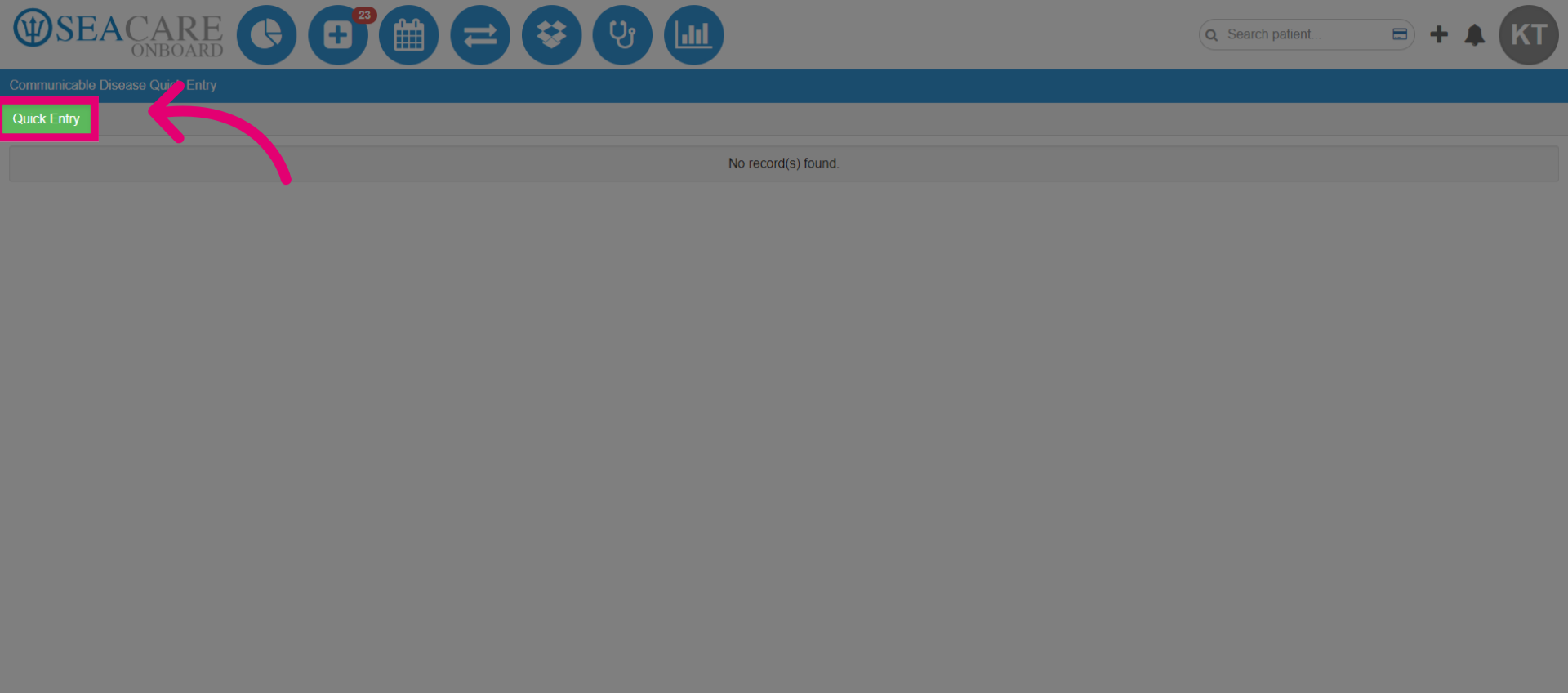 Select 'Quick Entry'