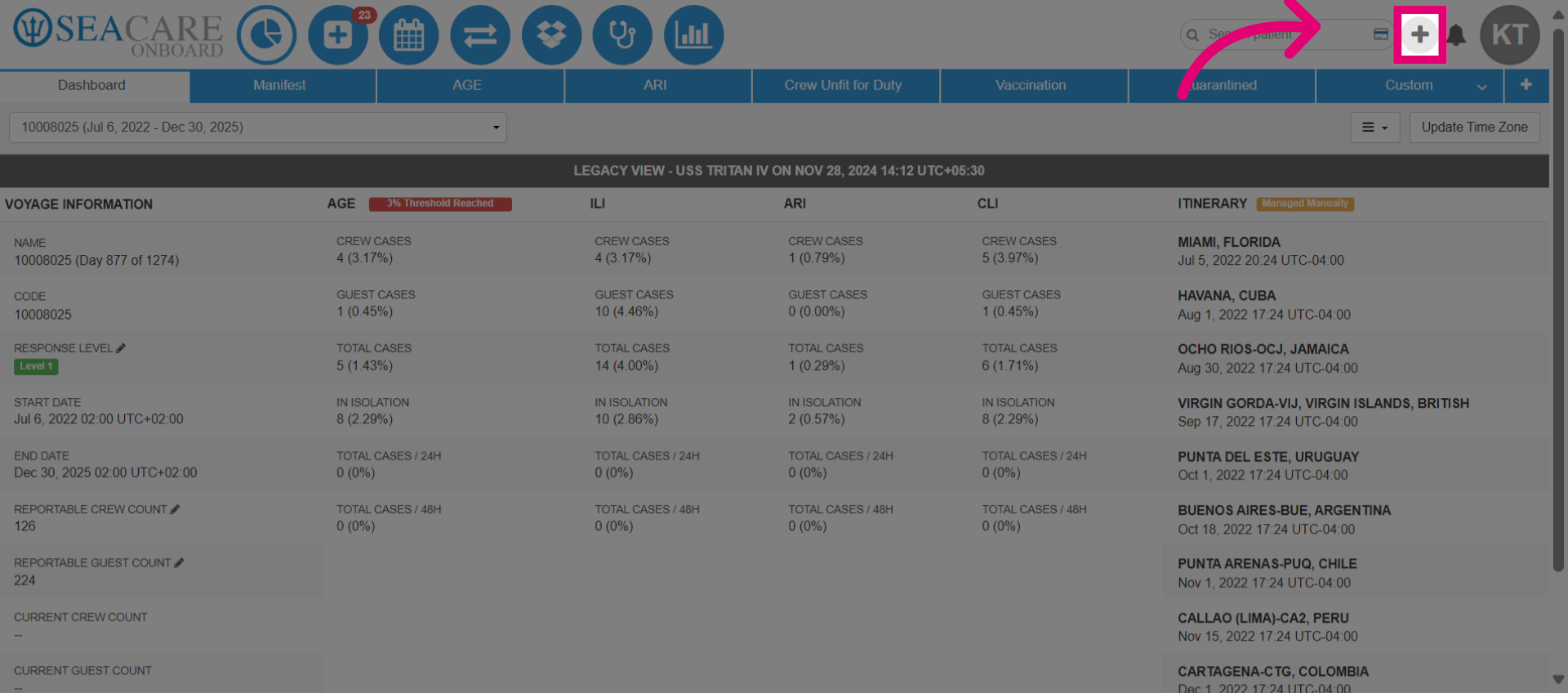 Select the plus button and access the 'Quick Entry' section
