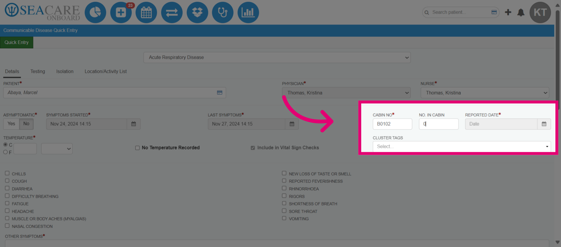 Fill in the required fields