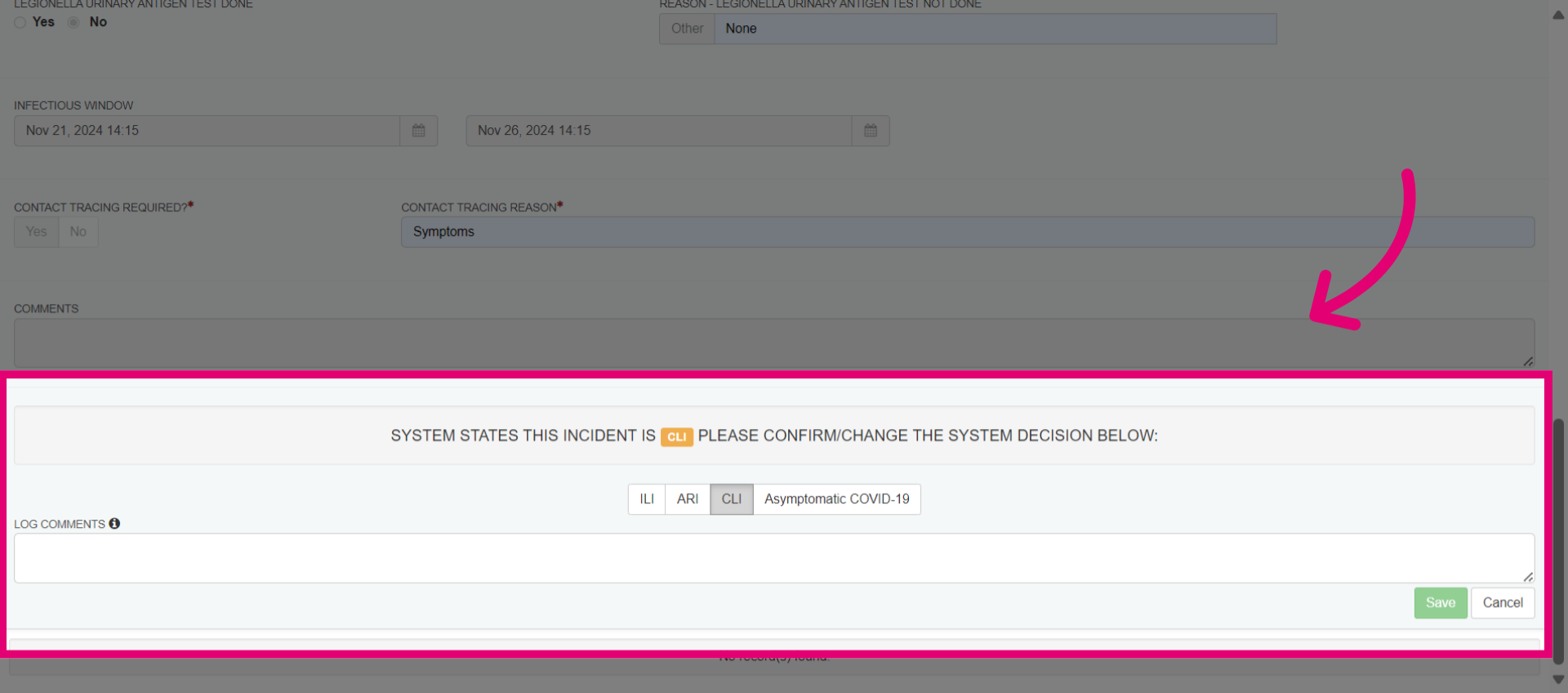 Verify the system decision