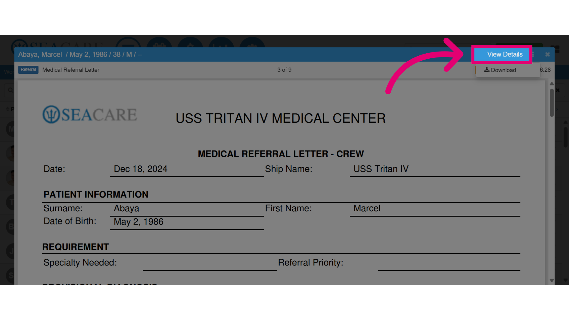 Select 'View Details'