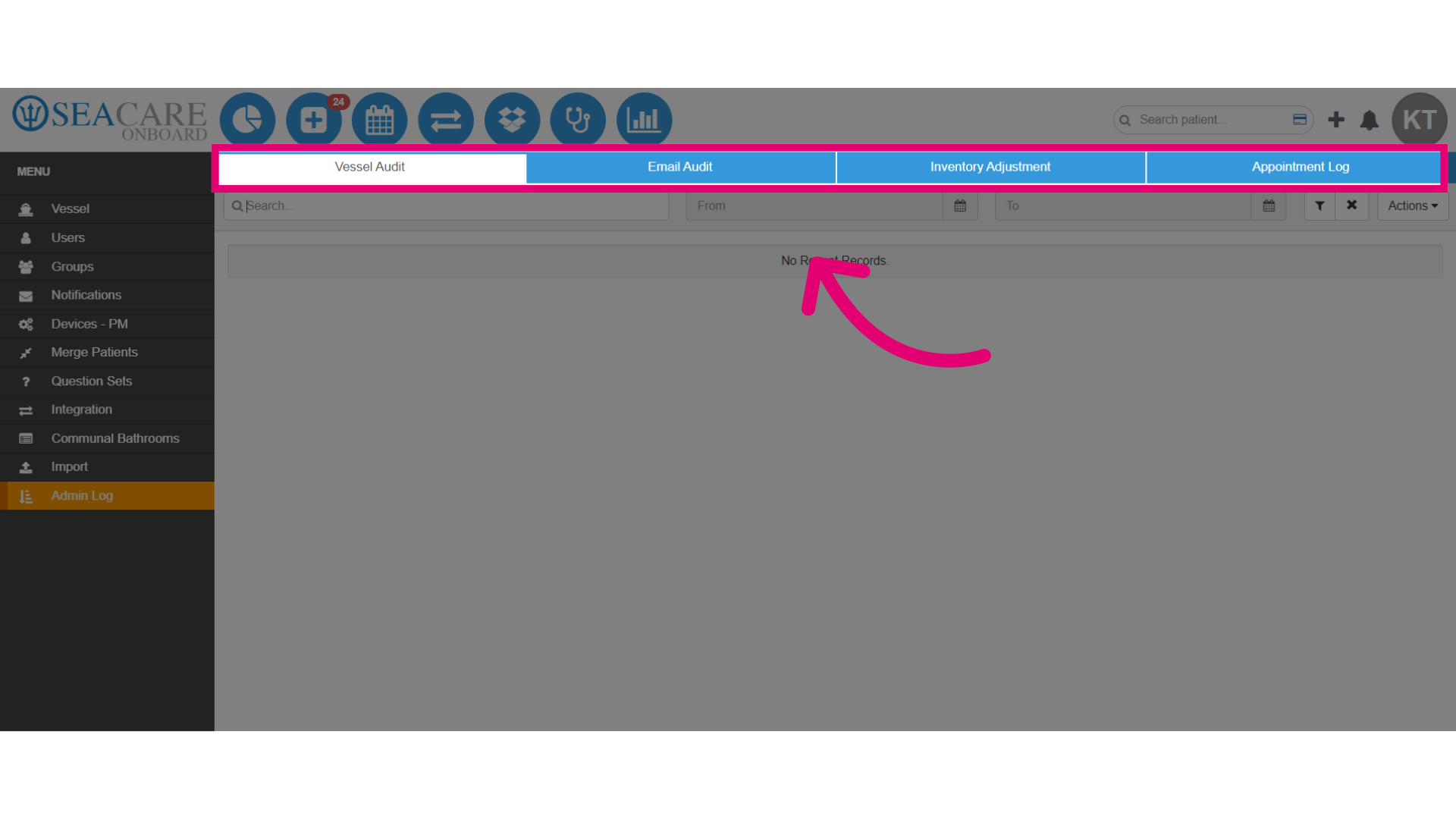 Select the audit you need to view