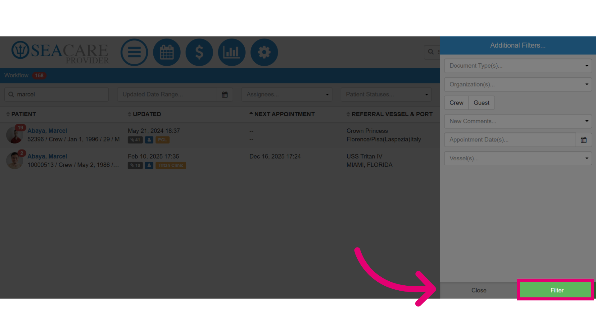 Select 'Filter'