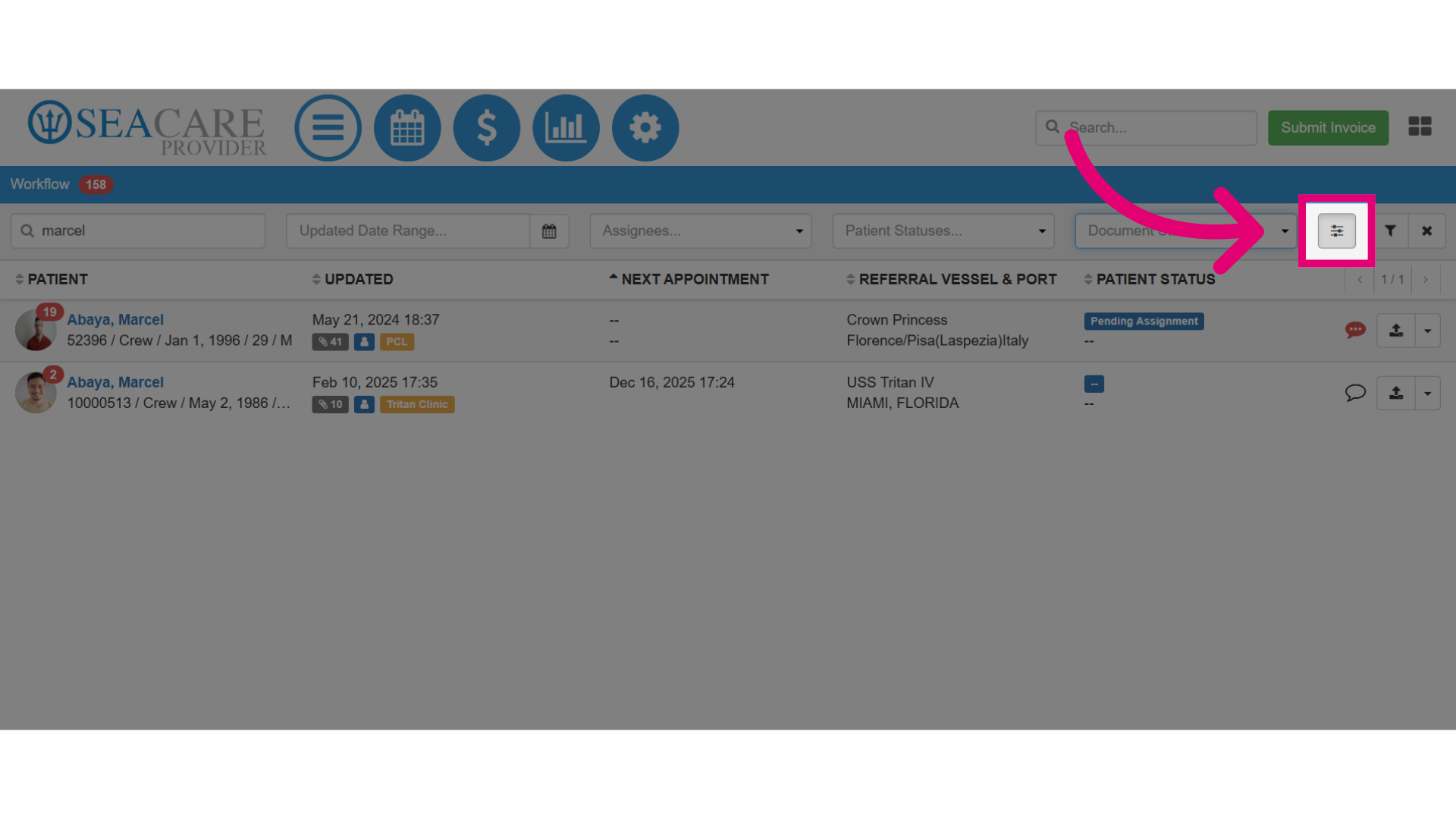 Select the additional filters options