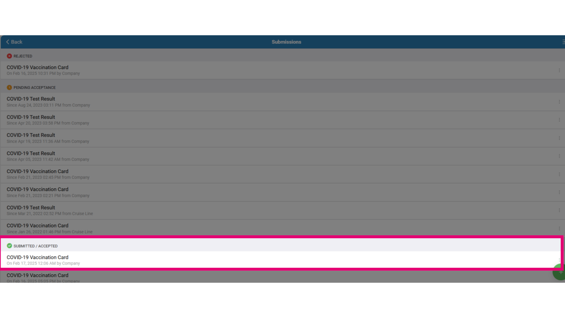 Track the document status