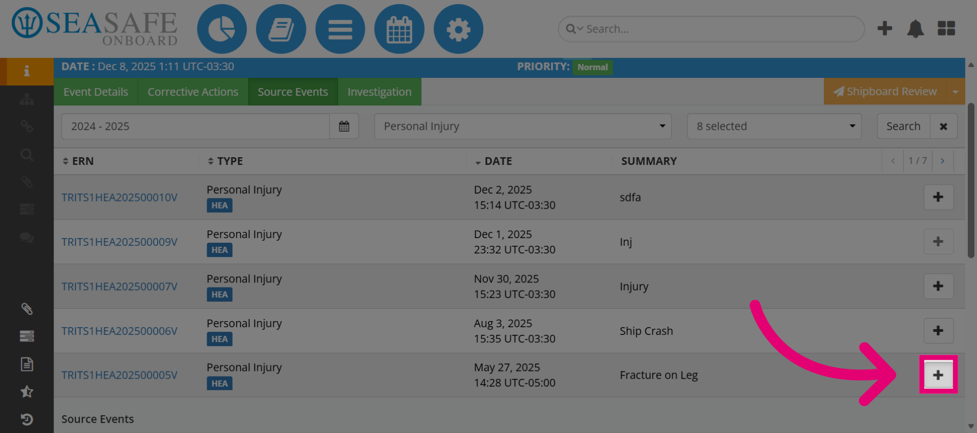 Expand Source Event Options