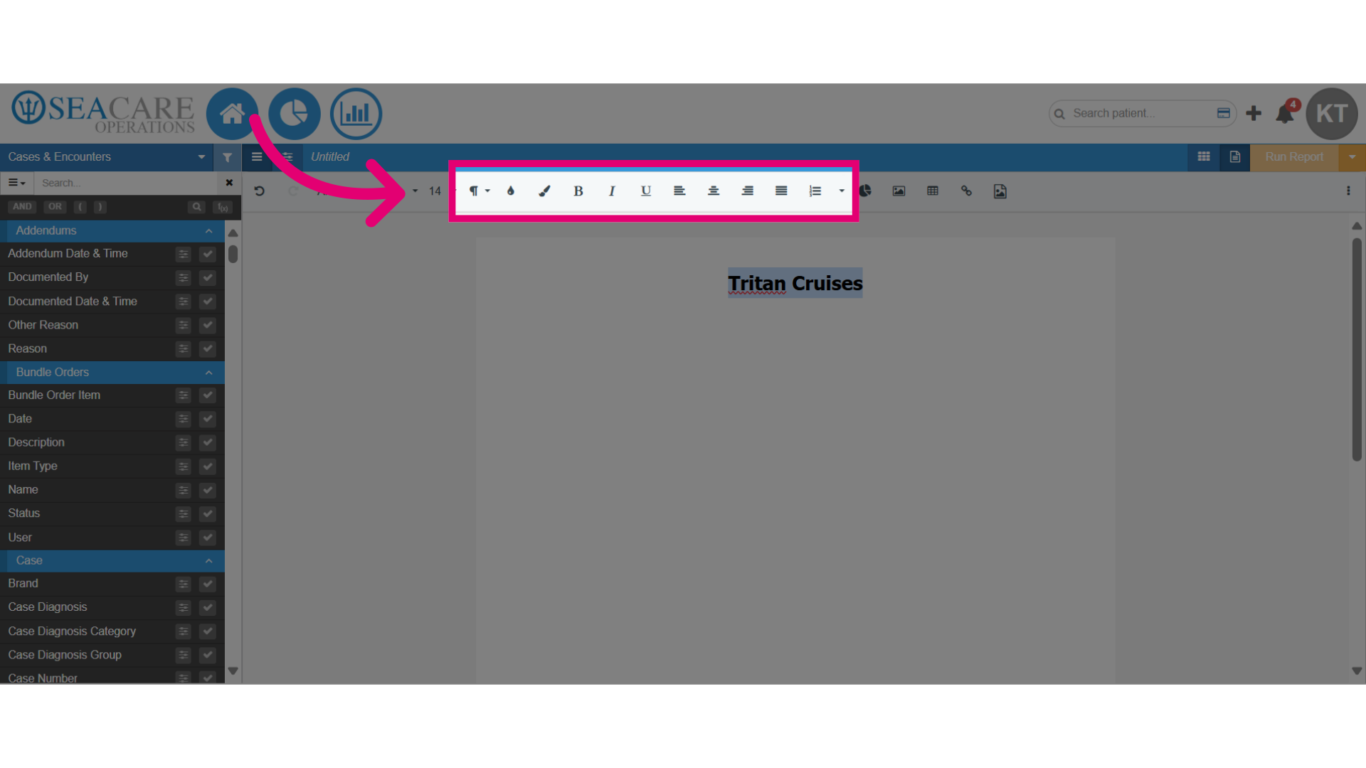 Use the other formatting tools as needed