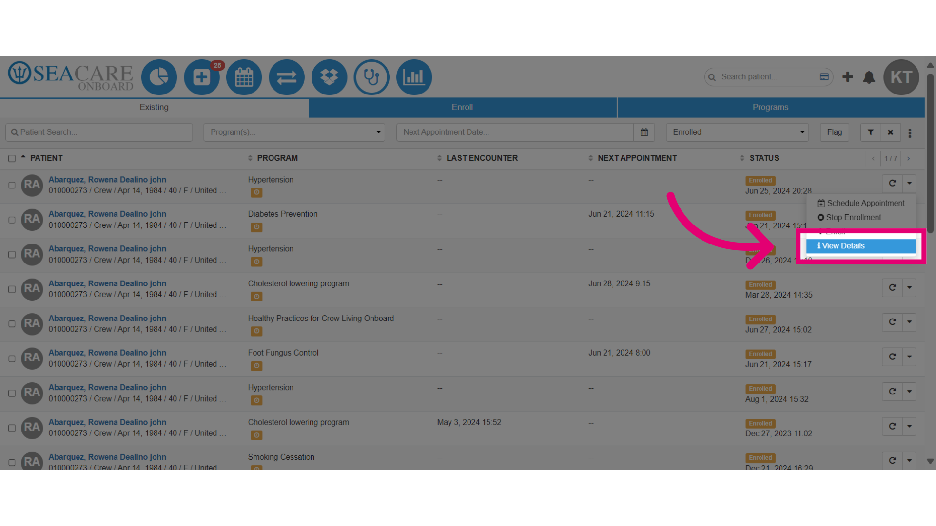 Select 'View Details'