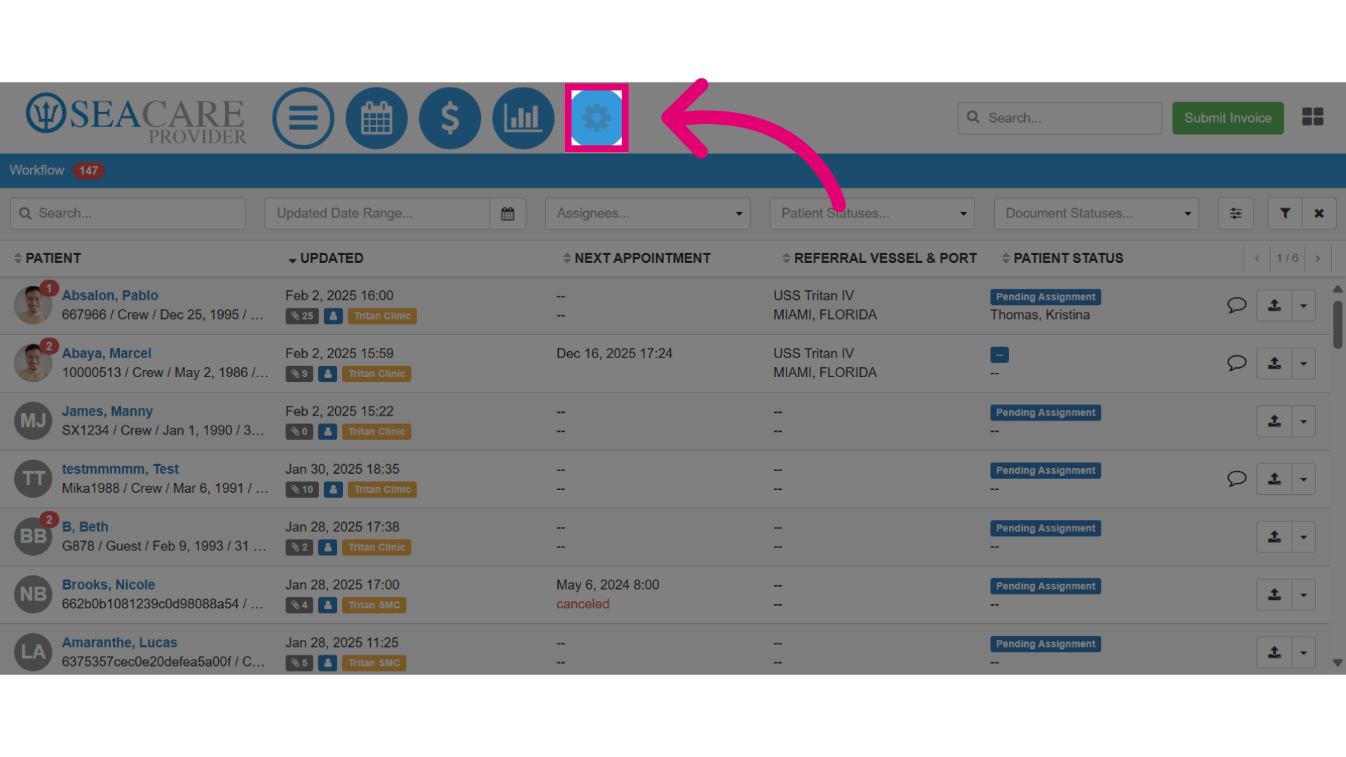 Select the Admin Settings section