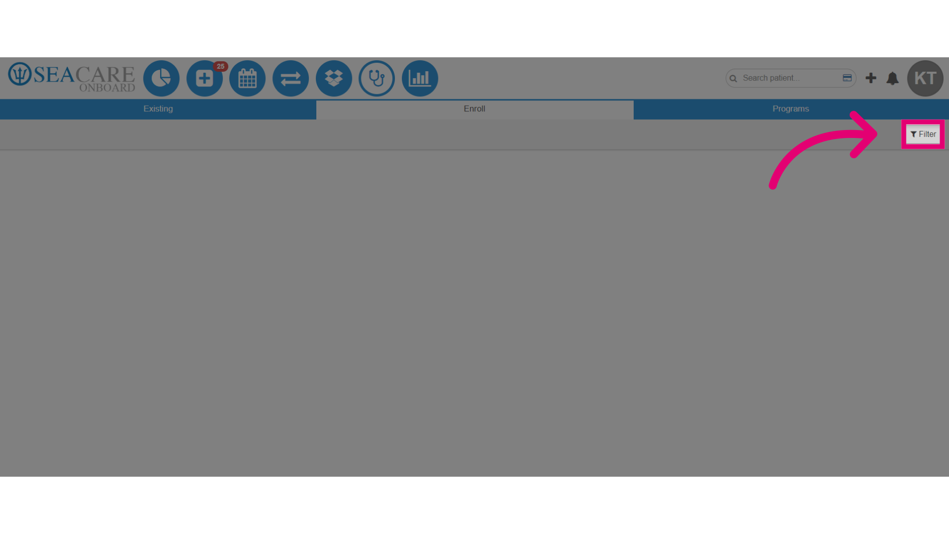 Select the 'Filter' button