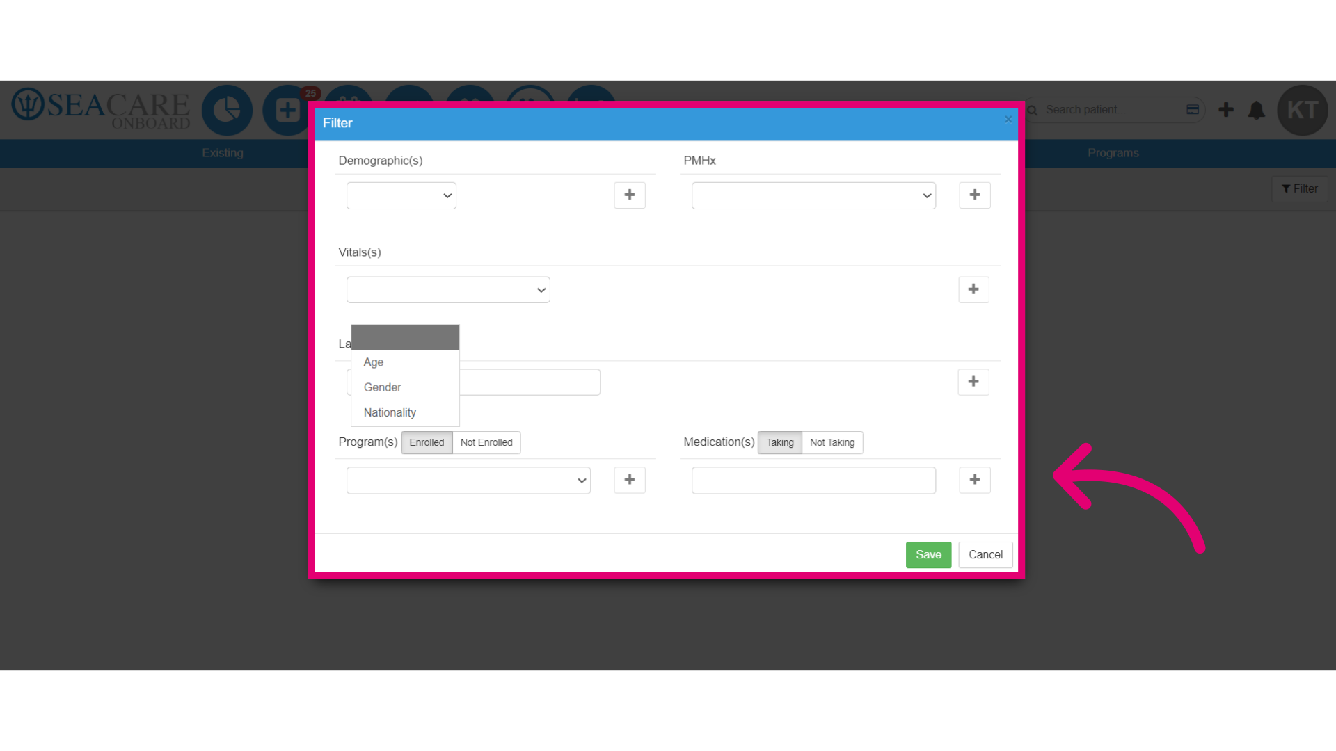 Add filters to 'Query' the Population