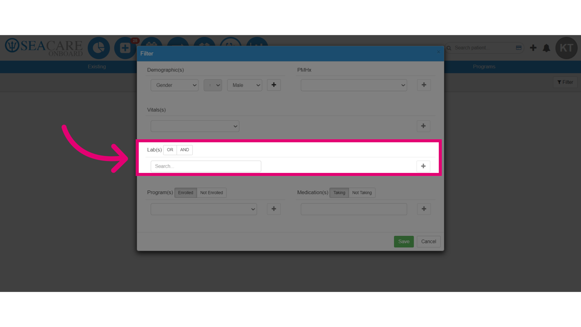 Add a filter for 'Labs'