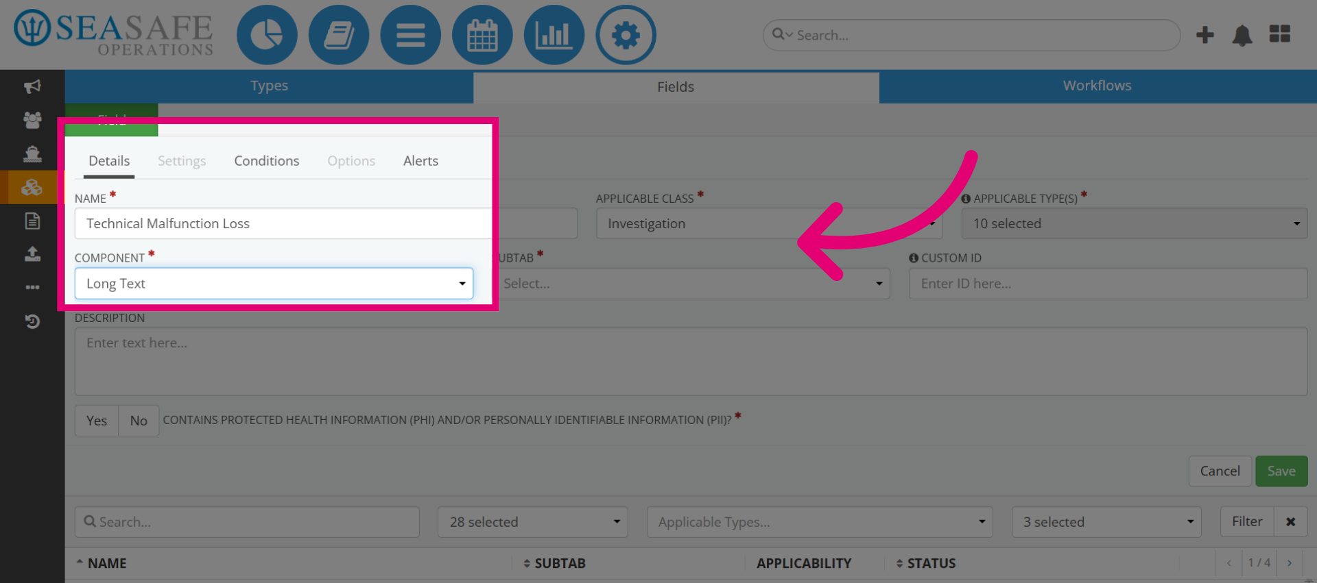 Confirm Long Text Field