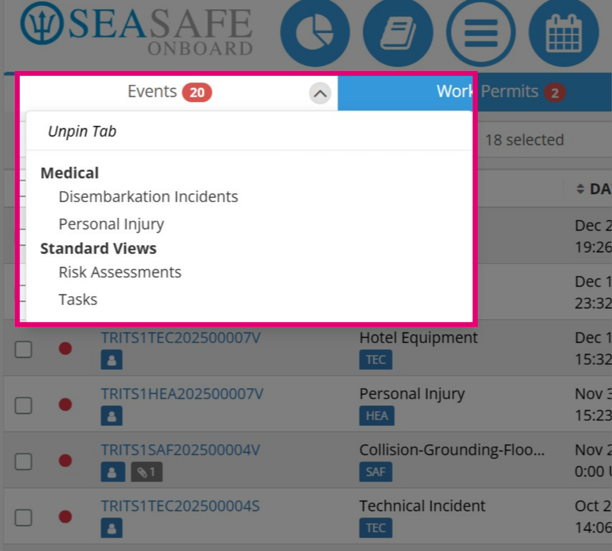 Manage other report dashboard tabs