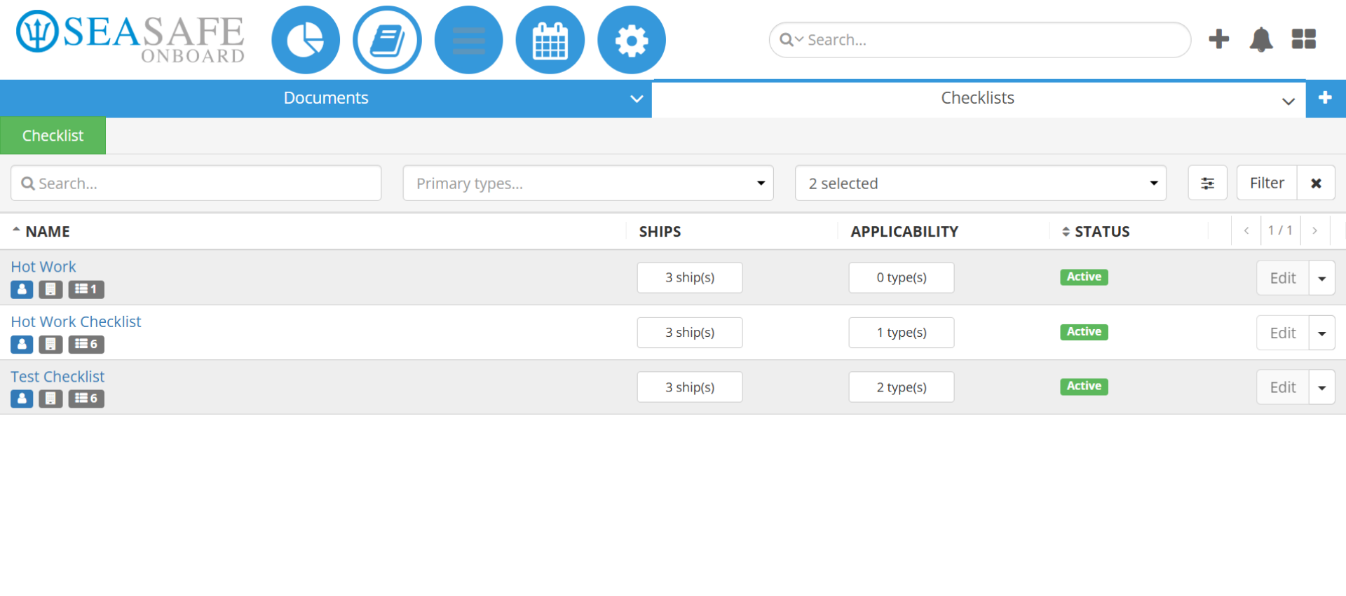 View the Checklist tab