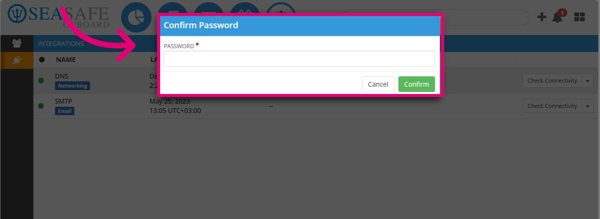 Re-enter password