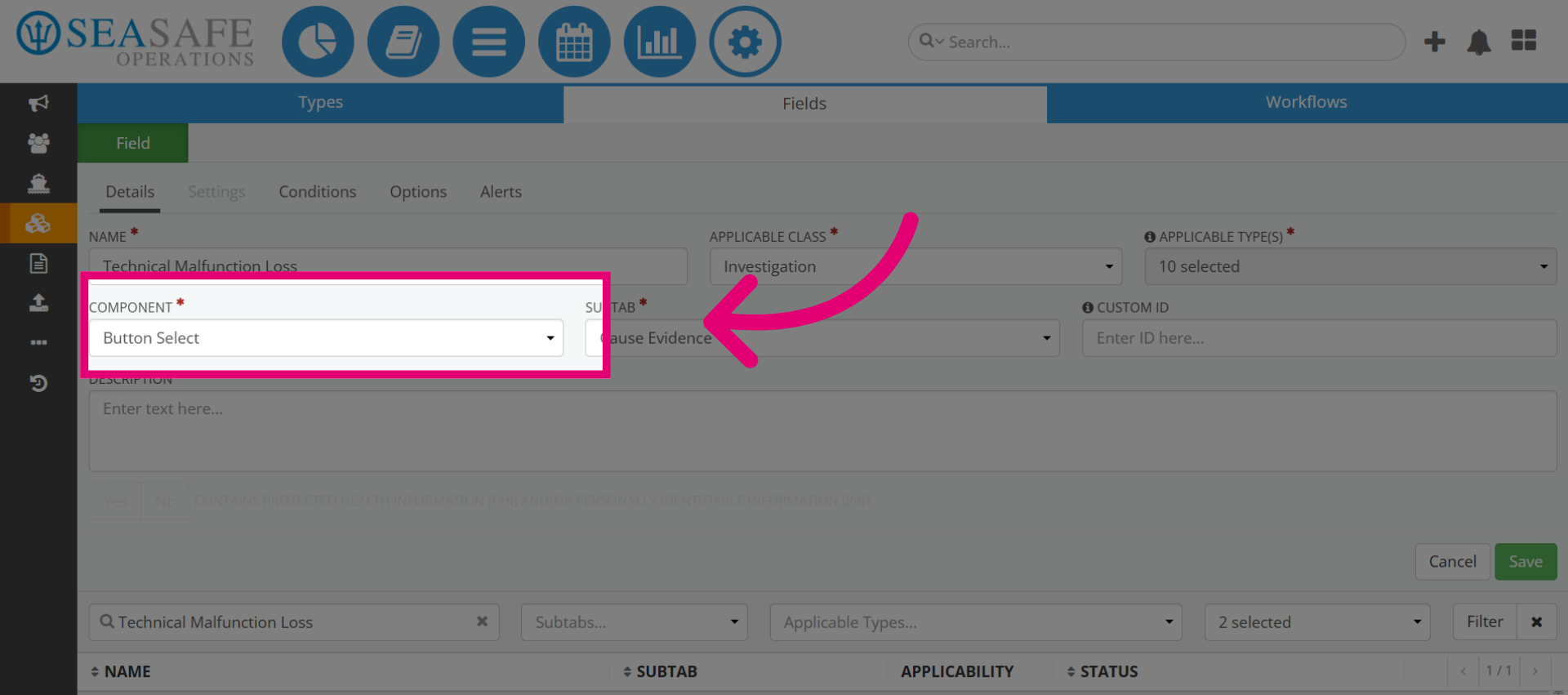 Select Button Option