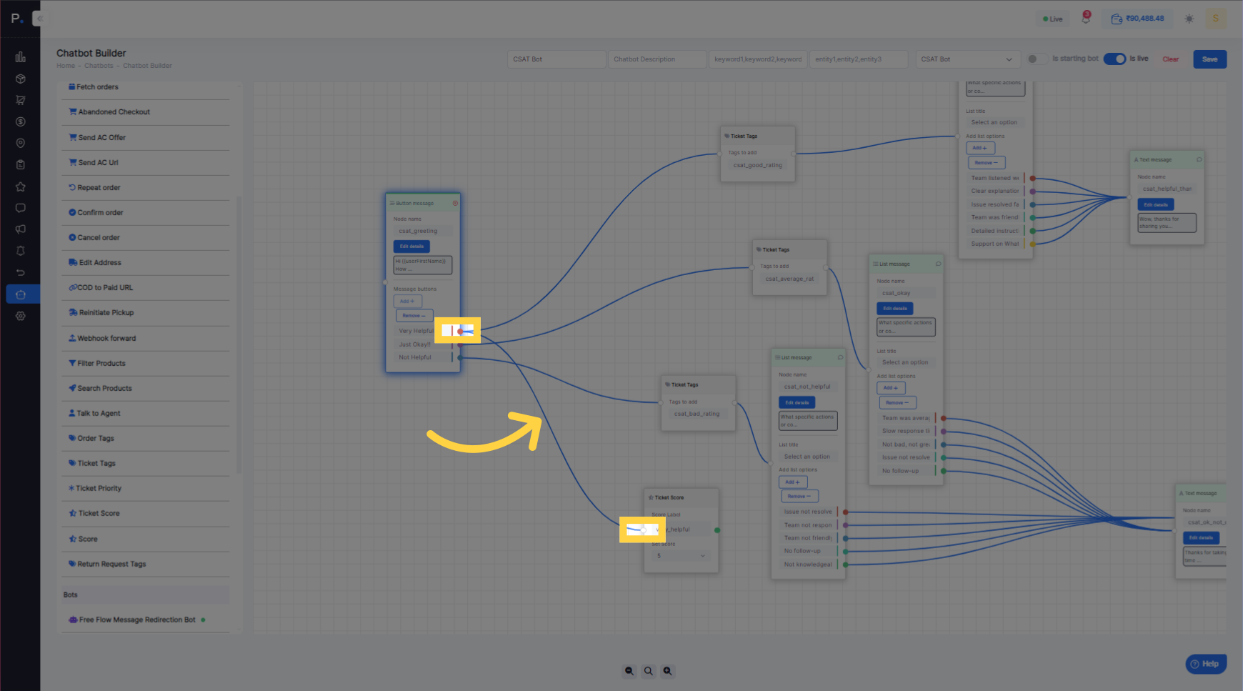 Connect the nodes