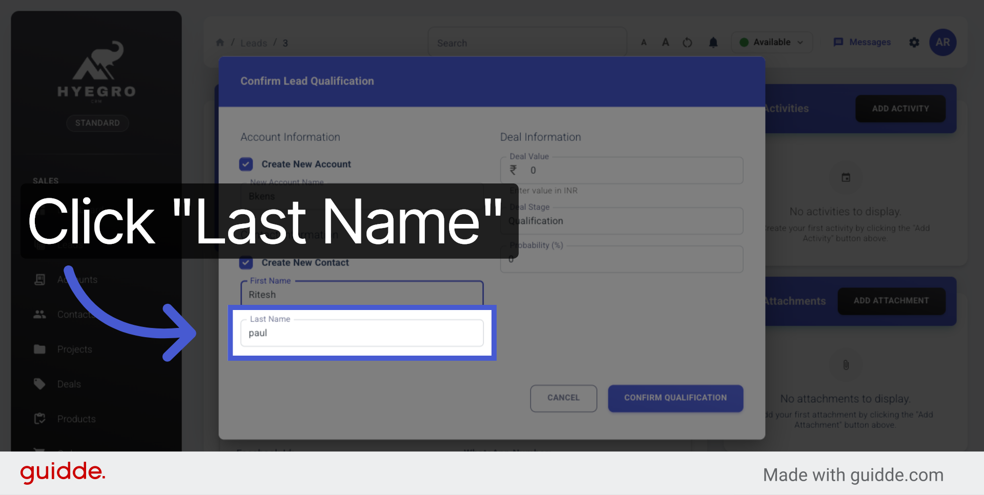 Select Last Name Field
