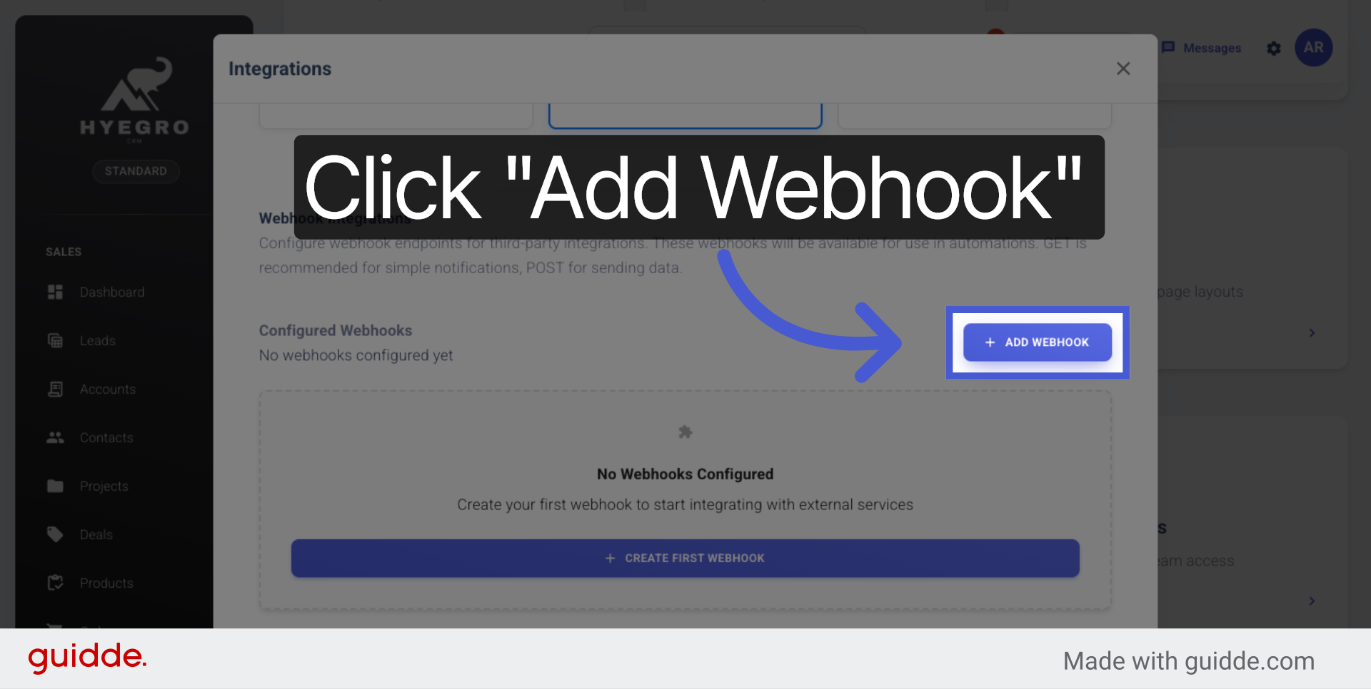 Add New Webhook