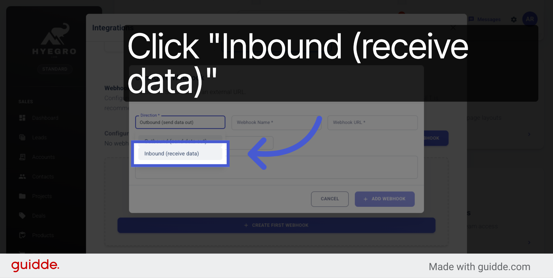Select Inbound Webhook