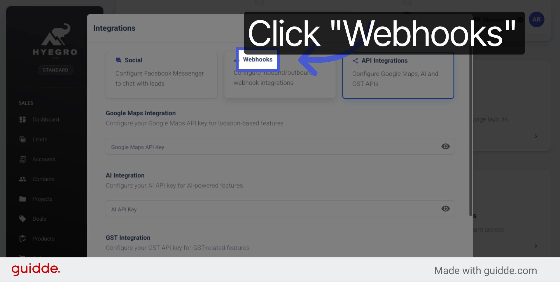 Return to Webhooks Section