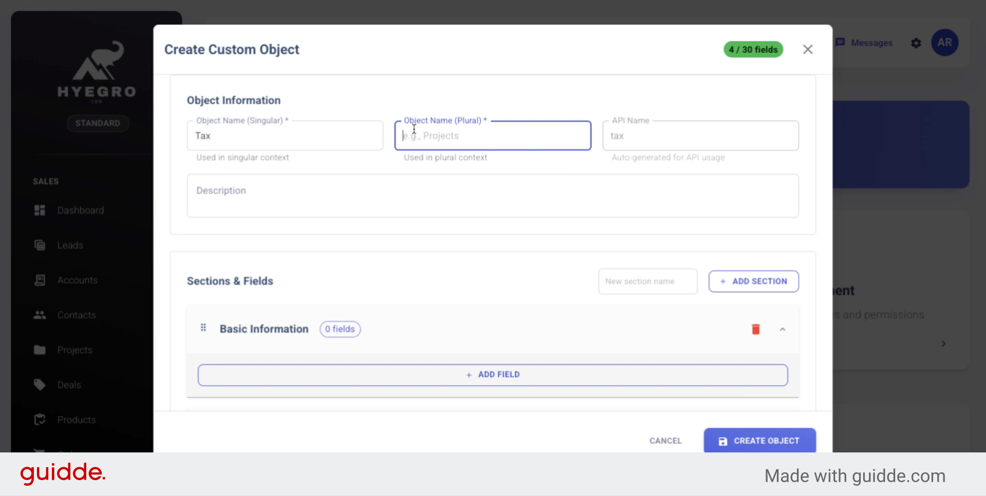 Enter Plural Object Name