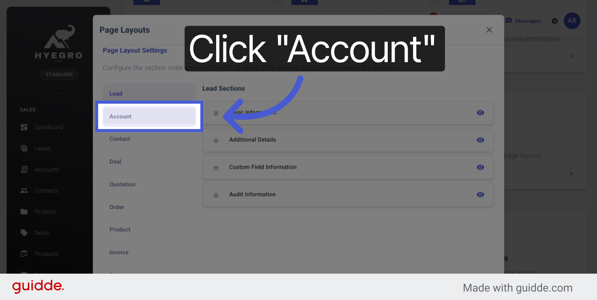 Select Account Module
