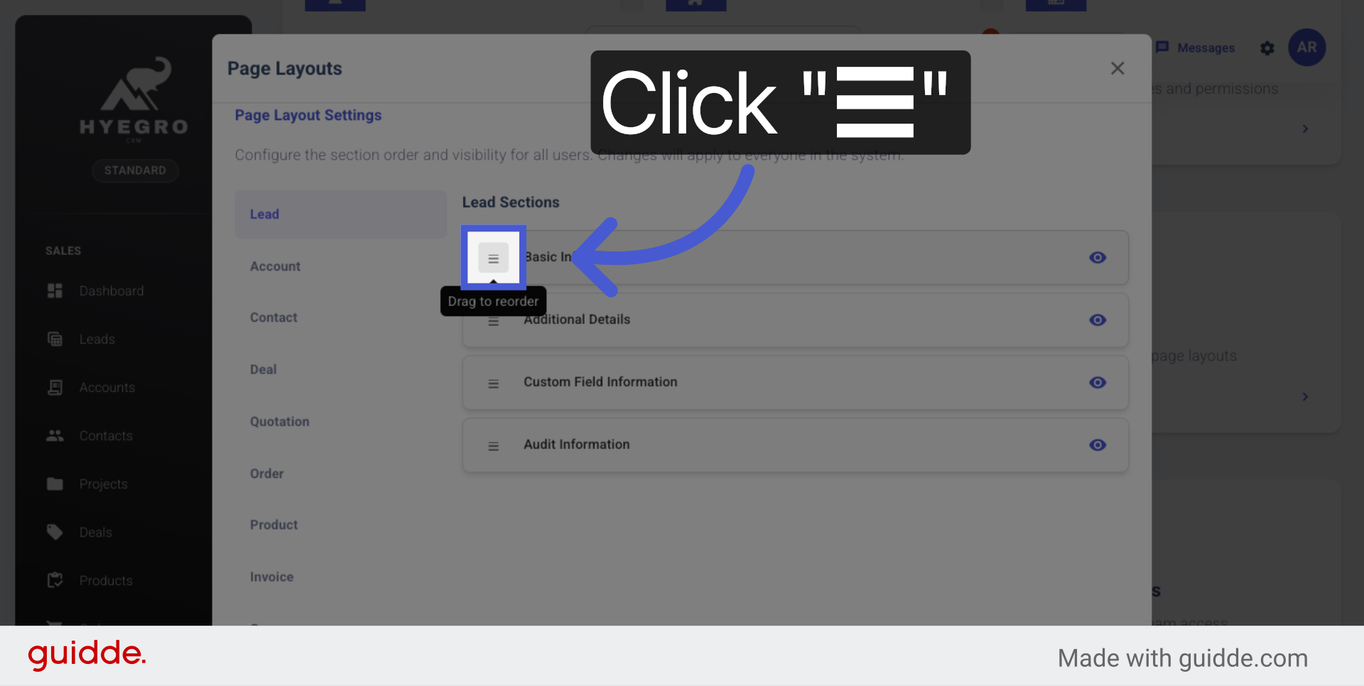 Access Navigation Menu Again